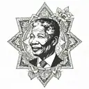 Nelson Mandela mandala tattoo design idea