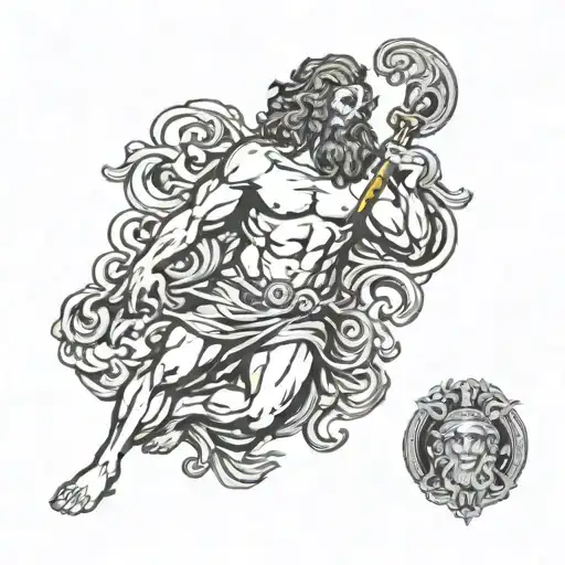 greek mythology prometheus zeus hades tattoo design idea