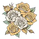 roses infinit line drawing tattoo design idea
