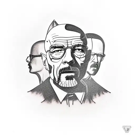breaking Bad, Walther White, Gustavo frink,  tattoo design idea