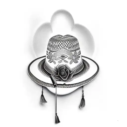 sombrero abuelo tattoo design idea