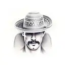 sombrero tattoo design idea