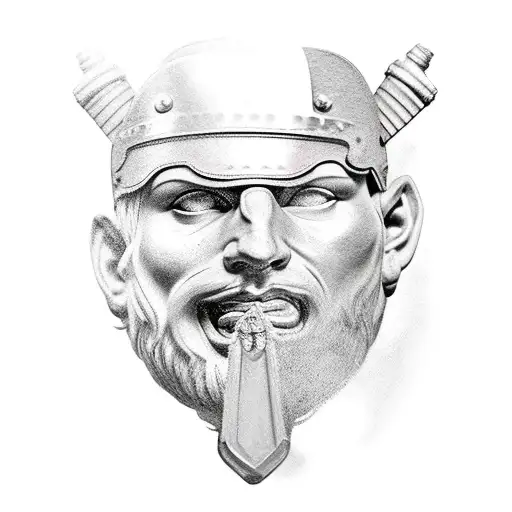 roman centurion tattoo design idea