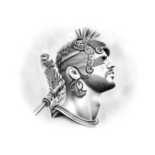 roman centurion tattoo design idea