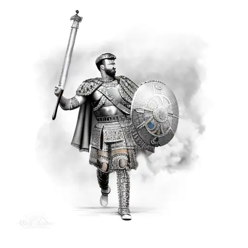 roman centurion tattoo design idea