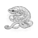 Snake eats mouse tattoo design idea