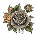 rose with Kayla inside  tattoo design idea