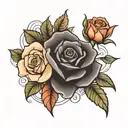 rose with Kayla inside  tattoo design idea