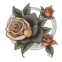 rose with Kayla inside  tattoo design idea
