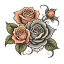 rose with Kayla inside  tattoo design idea