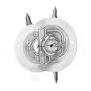 two Clocks with a Māori design around them and the names iwitia and te aio next to each clock tattoo design idea