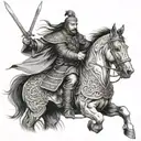 mongol Warrior tattoo design idea