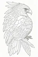 philippine eagle japanese style wings spread wings tattoo design idea