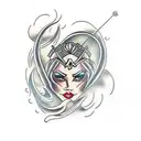 warrior princess tattoo design idea