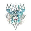 warrior princess tattoo design idea