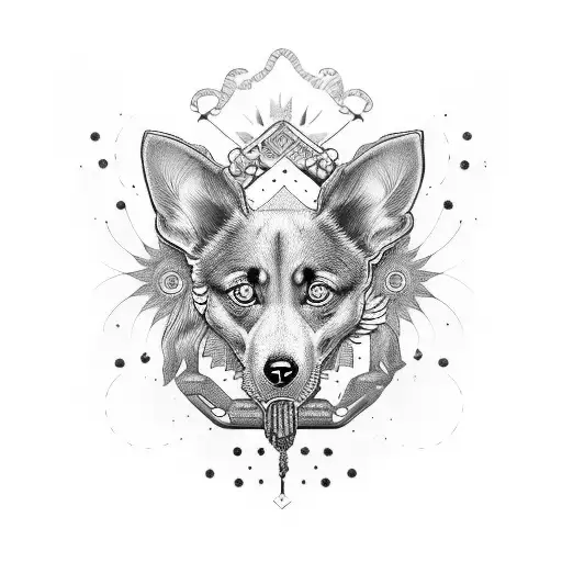 Horóscopo chino perro  tattoo design idea
