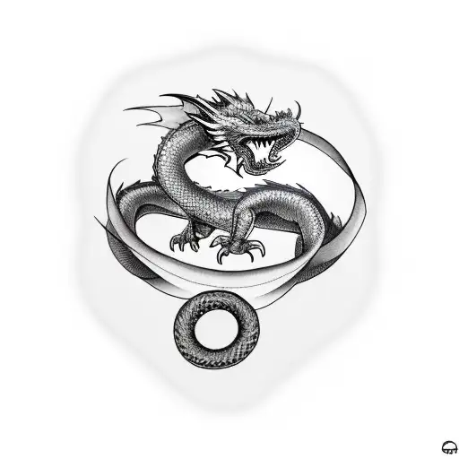 ouroboros dragon tattoo design idea