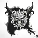 evil vs good tattoo design idea