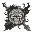 evil vs good tattoo design idea