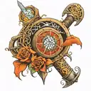 Lord of the rings broken sword tattoo design idea