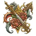 Lord of the rings broken sword tattoo design idea