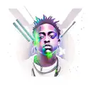juice Wrld tattoo with text saying 999 on the forearm tattoo design idea