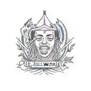 juice Wrld tattoo with text saying 999 tattoo design idea