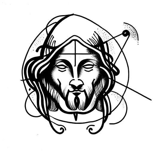 Leonardo Da vinci Deus e Adão tattoo design idea