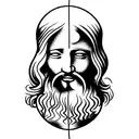Leonardo Da vinci Deus e Adão tattoo design idea