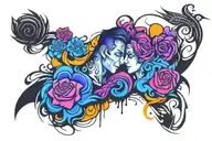 husband and wife tattoo design idea