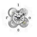 Steampunk Clock with time 2:18 tattoo design idea
