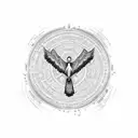 Show off your millionaire mindset with a tattoo of a stock market graph transforming into a soaring eagle tattoo design idea