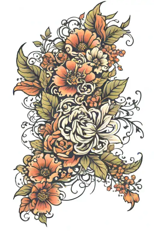 grace garden growth ground tattoo design idea