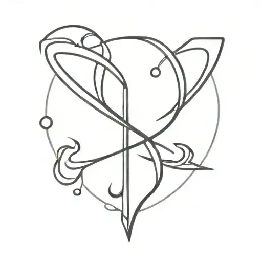 aquarius, Sagittarius matching tattoo tattoo design idea