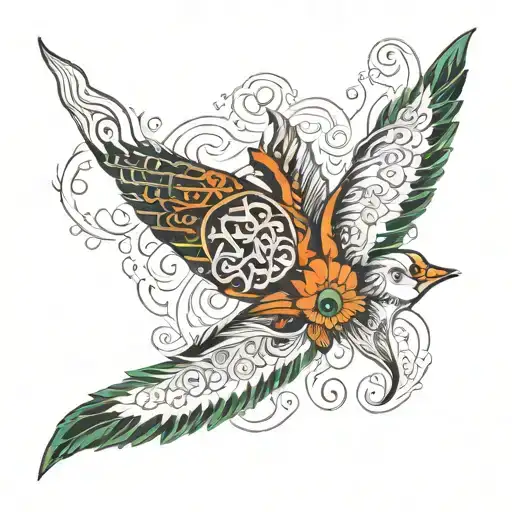 Write that Nastaliq Iranian line tattoo design idea