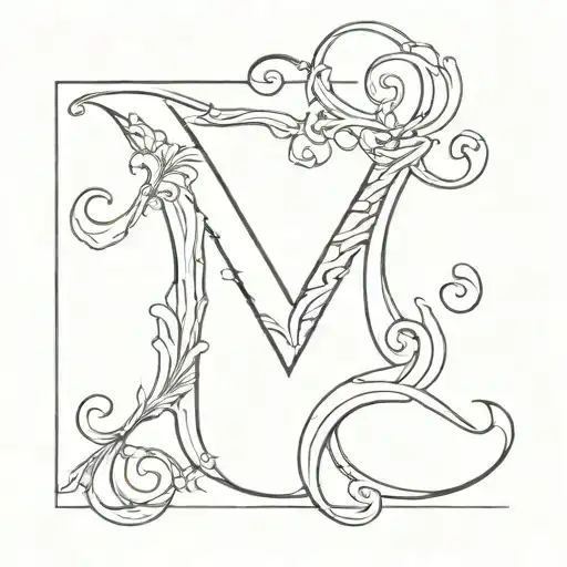 I want you to interlace two letters an M and a C and for the letters to be completely readable I said readable tattoo design idea