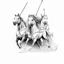 four horsemen of the apocalypse tattoo design idea