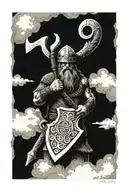 viking ax tattoo design idea