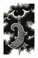 viking ax tattoo design idea