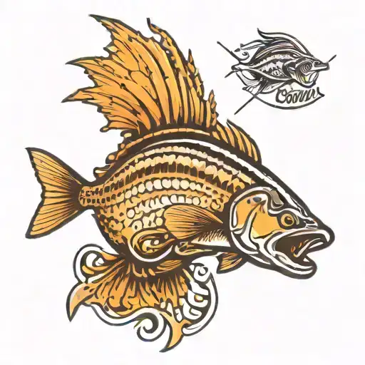 Design a logo. bar and grill design. Small town bar and grill. Things to incorporate 2 of these things, fishing, hunting tattoo design idea