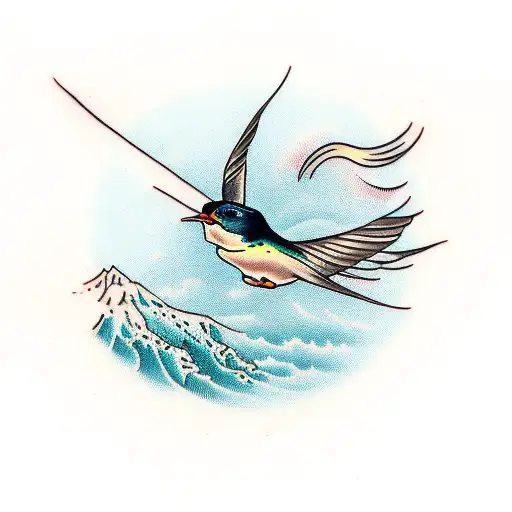 Swallow Bird tattoo design idea