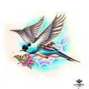 Swallow Bird tattoo design idea
