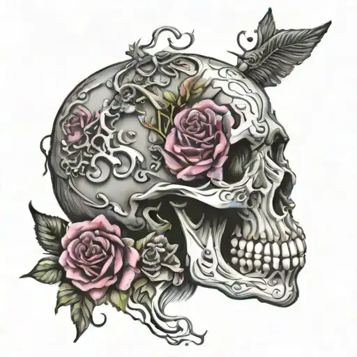depression love death tattoo design idea