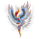 Phoenix, flame, longer tattoo design idea