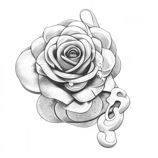 breast tattoo flowers and snake tattoo design idea