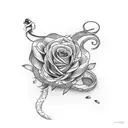 breast tattoo flowers and snake tattoo design idea