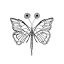 torn wings butterfly  tattoo design idea