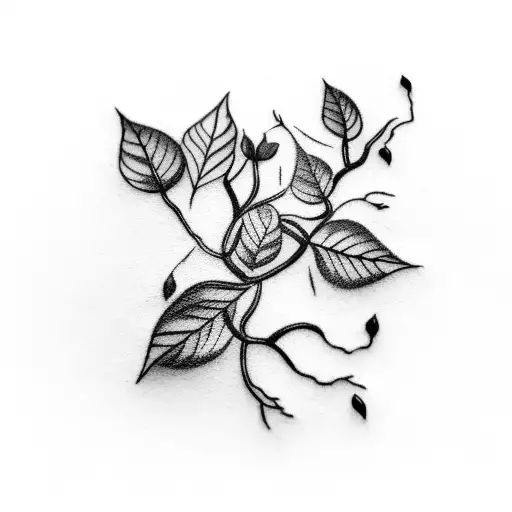 Adorable tiny dark vine leaf-inspired choker tattoo that says Niklas Eschmeier on your neck tattoo design idea