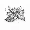Adorable tiny dark vine leaf-inspired choker tattoo that says Niklas Eschmeier on your neck tattoo design idea
