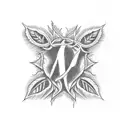 Adorable tiny dark vine leaf-inspired choker tattoo around the name Niklas Eschmeier in gothic font  on your neck tattoo design idea